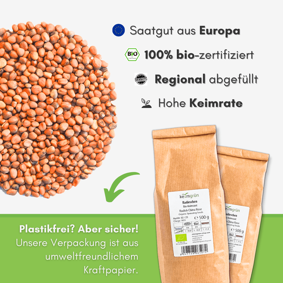 Radieschen Bio - Keimsaat - Keimgrün