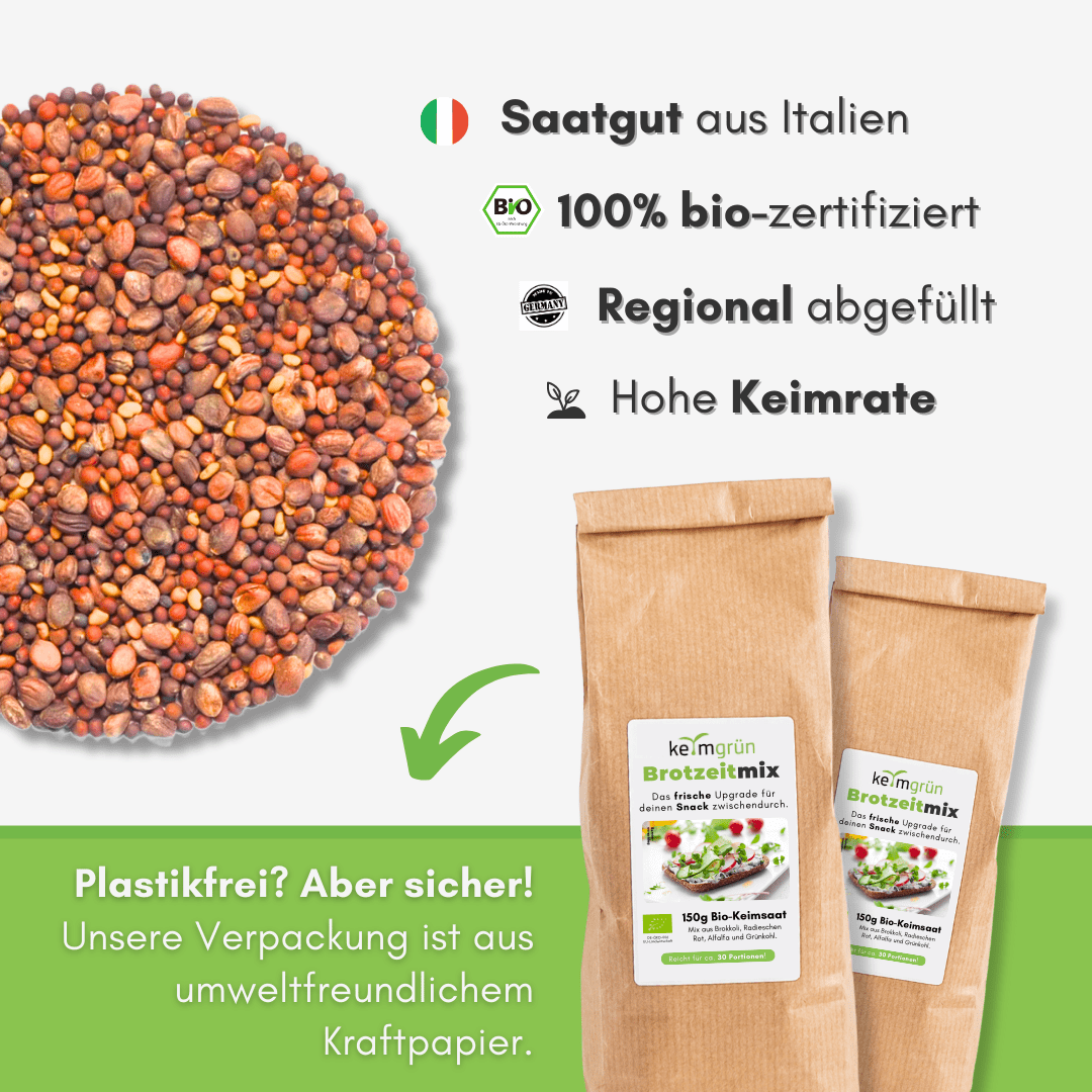 Sprossenmix "Brotzeit" Keimsaat - Keimgrün